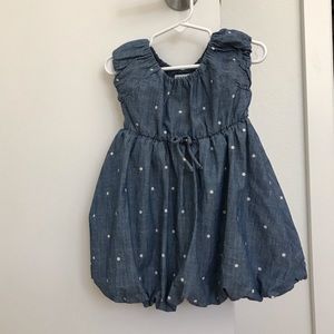 Toddler Girls chambray bubble dress